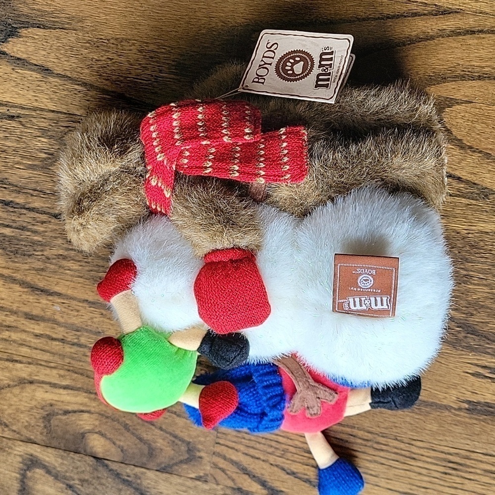 Rare Boyds Bears M&M Snowman Exclusive Brodie with Red & Green 10” Plush New - Picture 16 of 16